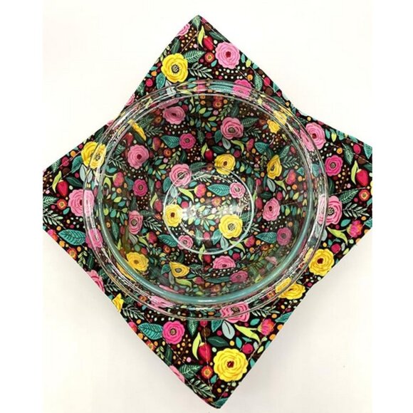NWOT ⭐ Floral Microwave Bowl Cozy - 8.5" for up to 8" bowls - Handmade in USA - Picture 1 of 14
